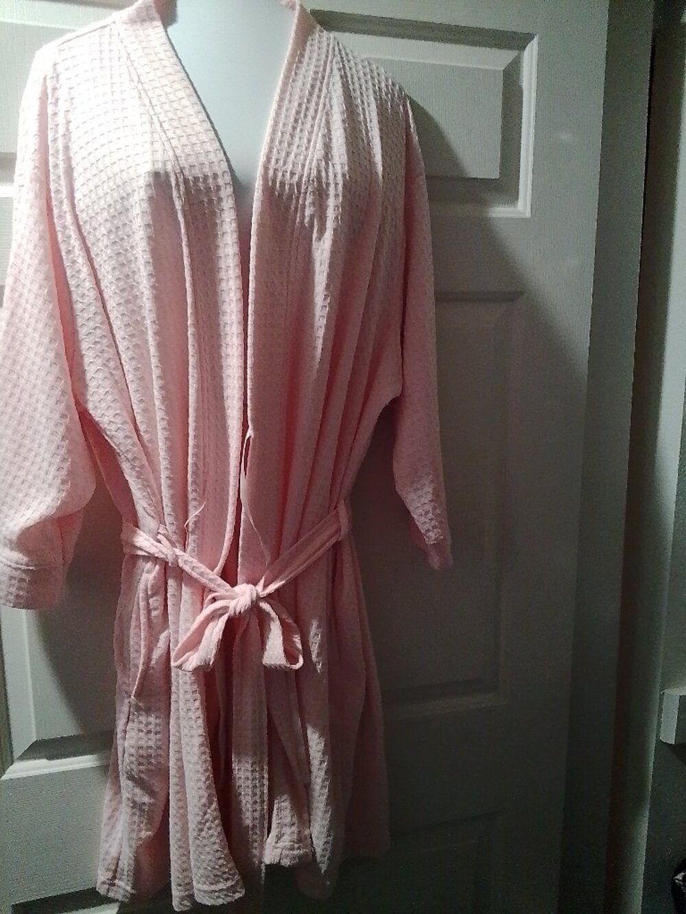 Plus size pink short robe